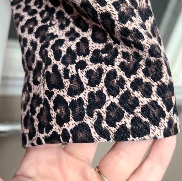 EXPRESS One Button Peak Lapel Blazer Size Small In Leopard Print - Picture 8 of 11